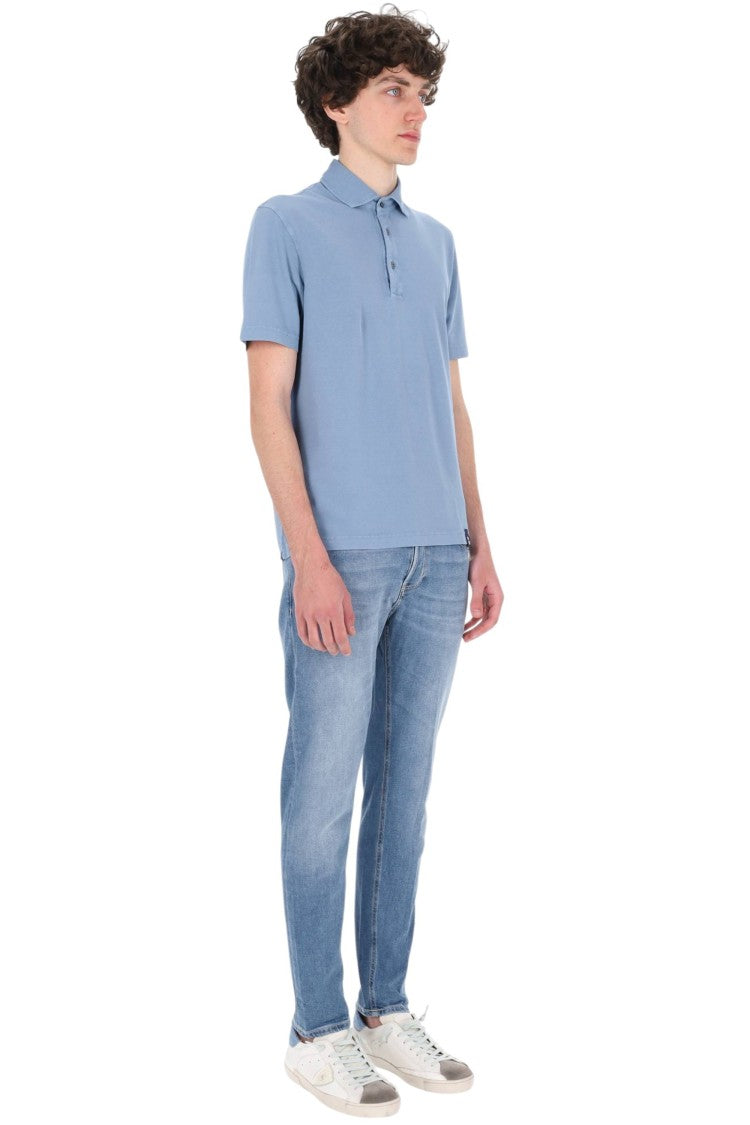 Drumohr Ice Cotton Pure Cotton Polo Shirt