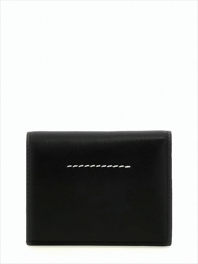 Mm6 By Maison Margiela Compact Bifold Wallet In Smooth Calf Leather