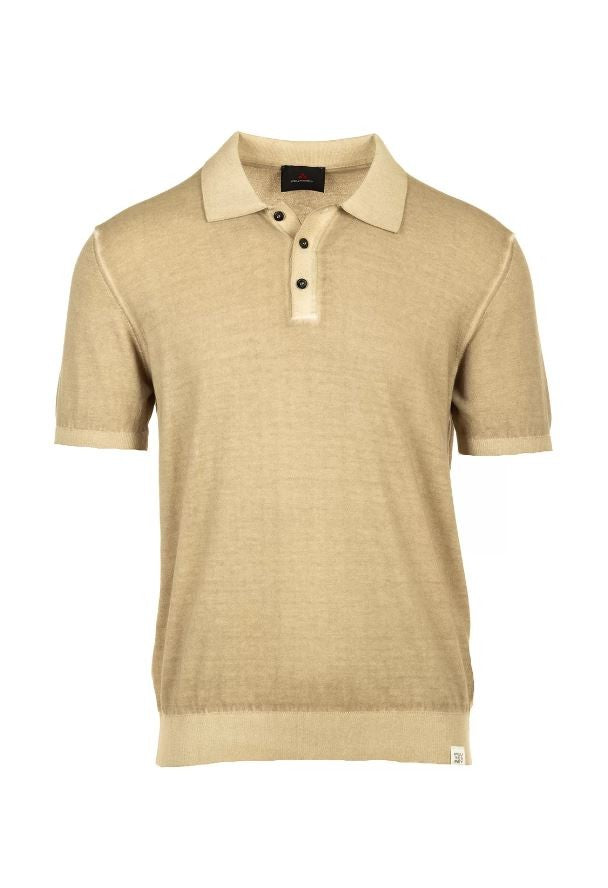 Peuterey Shaved Crepe Cotton Tricot Polo Shirt