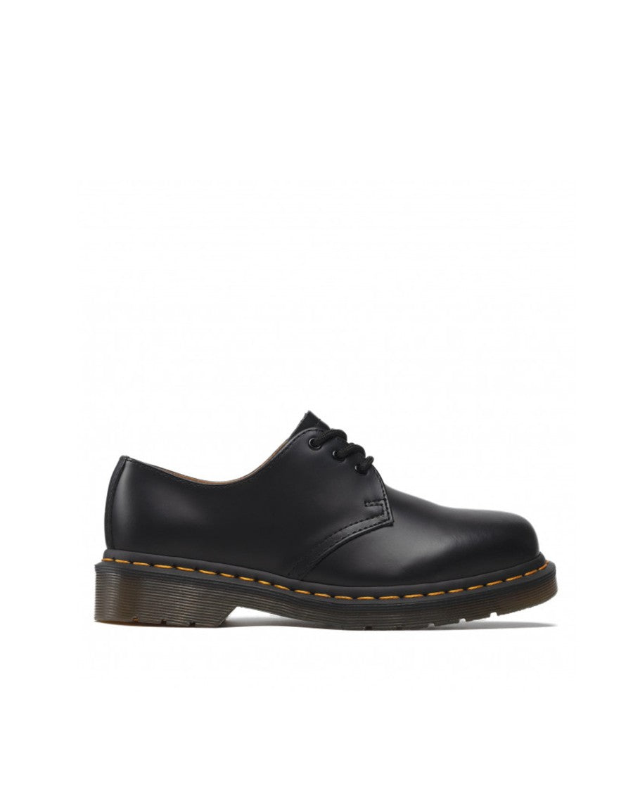 Dr. Martens Lace-Up Leather Shoes With Cushioned Sole And Signature Stitching