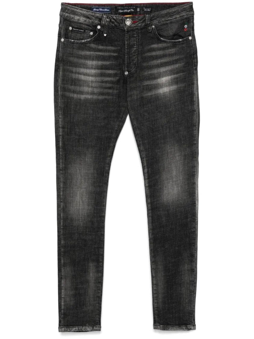 Philipp Plein `Racing Club` Super Straight Cut Jeans