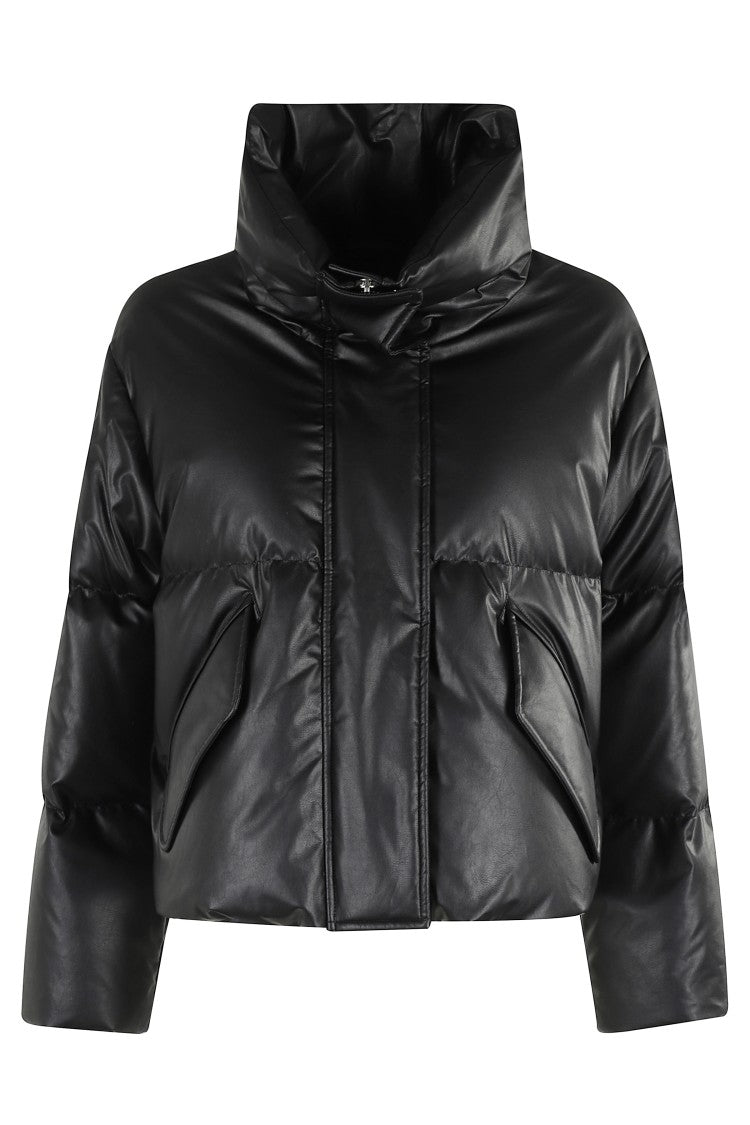 Mm6 By Maison Margiela Oversized Black Sports Jacket With Double-Zipper Closure
