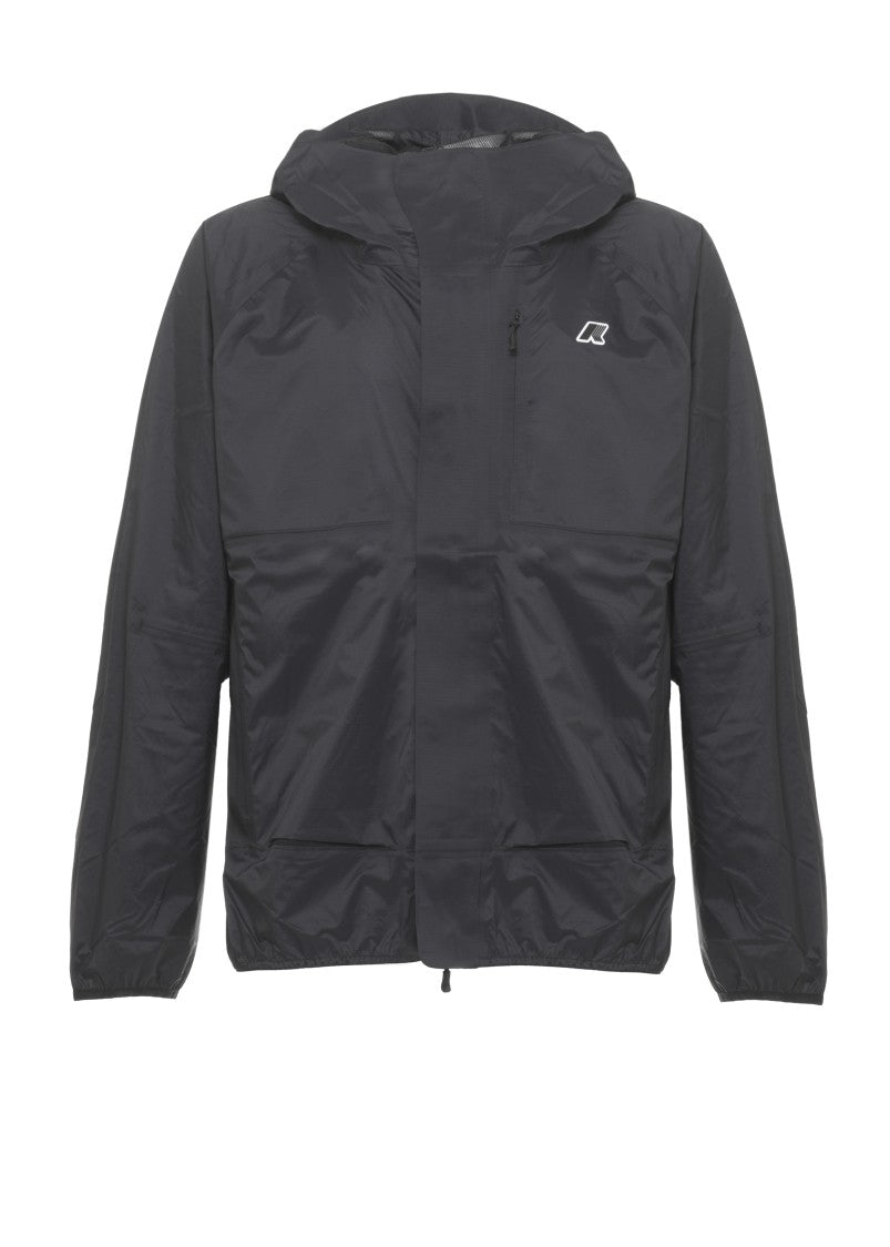 K-Way Black Roche Hooded Waterproof Jacket