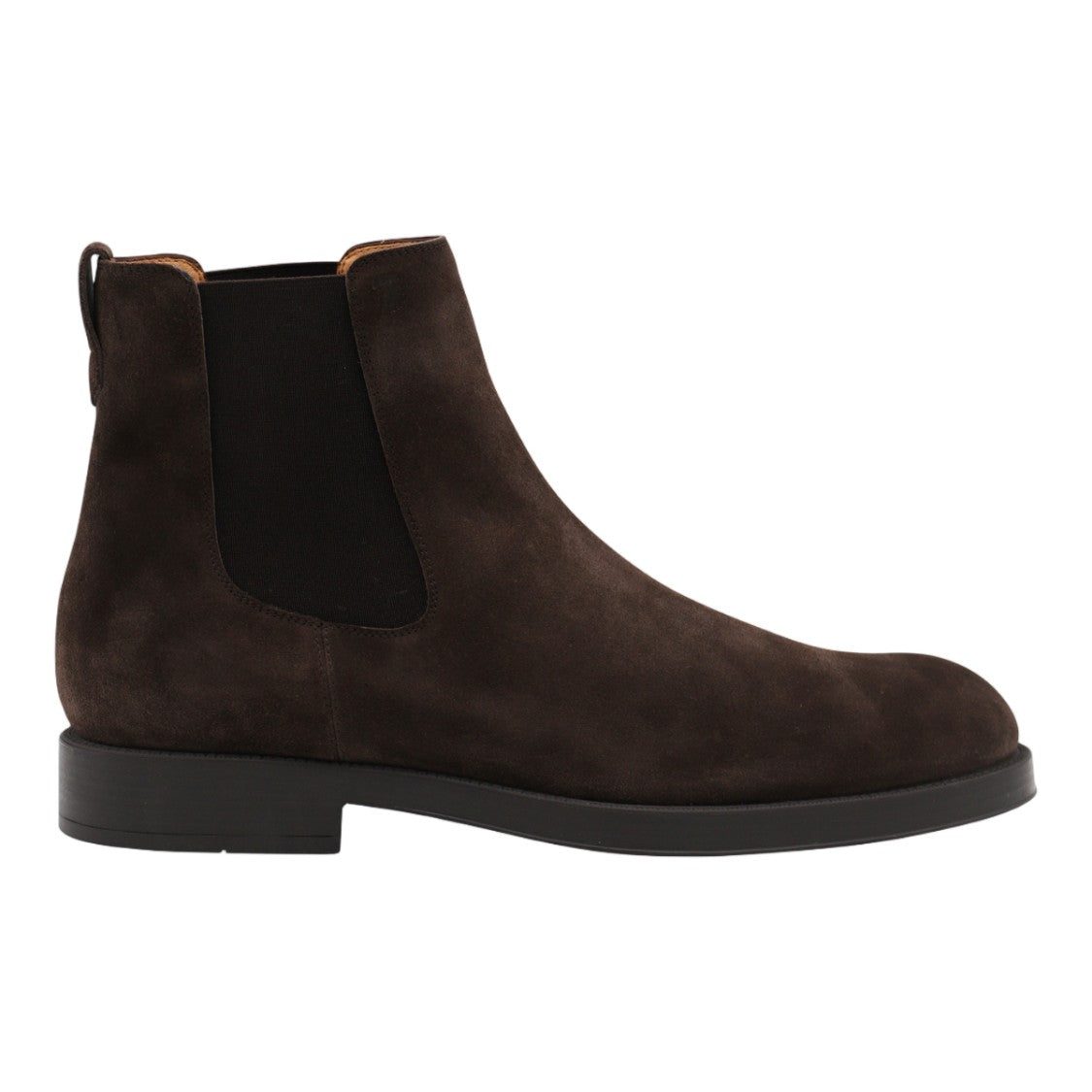 Tod's Dark Brown Suede Chelsea Boots With Minimalist Design