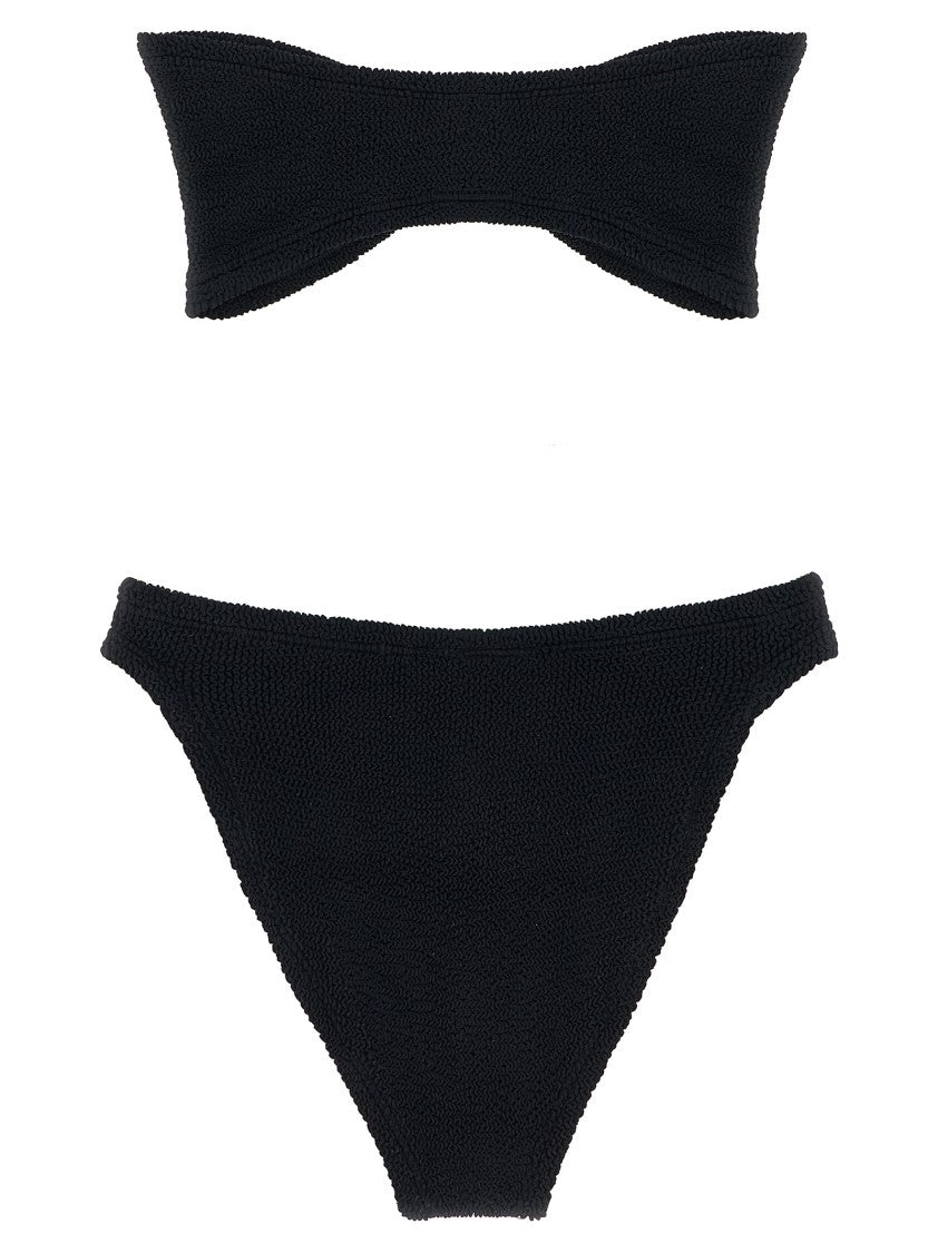 Hunza G Bandeau Bikini Set In Original Crinkle Fabric