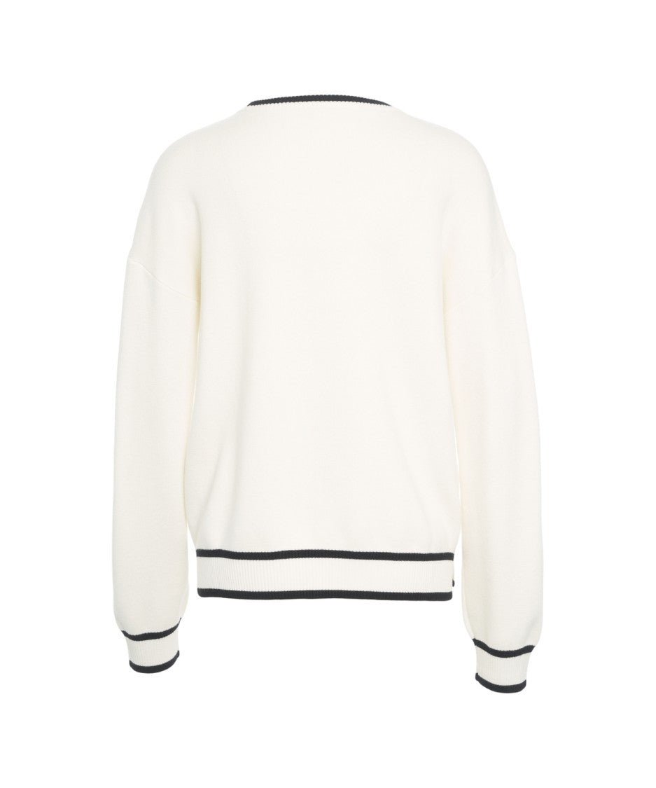 Liu Jo Relaxed Fit Sweater With Contrast Stripes