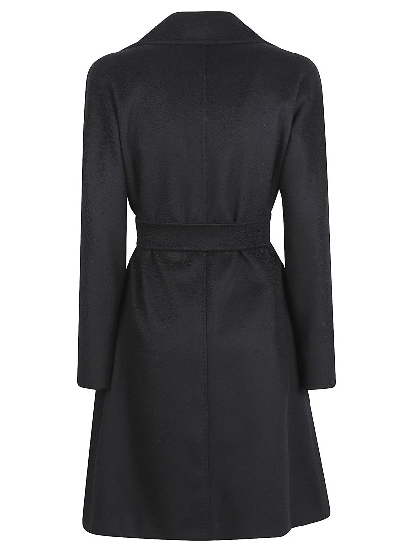 Max Mara Short Black Coat With Tailored Fit