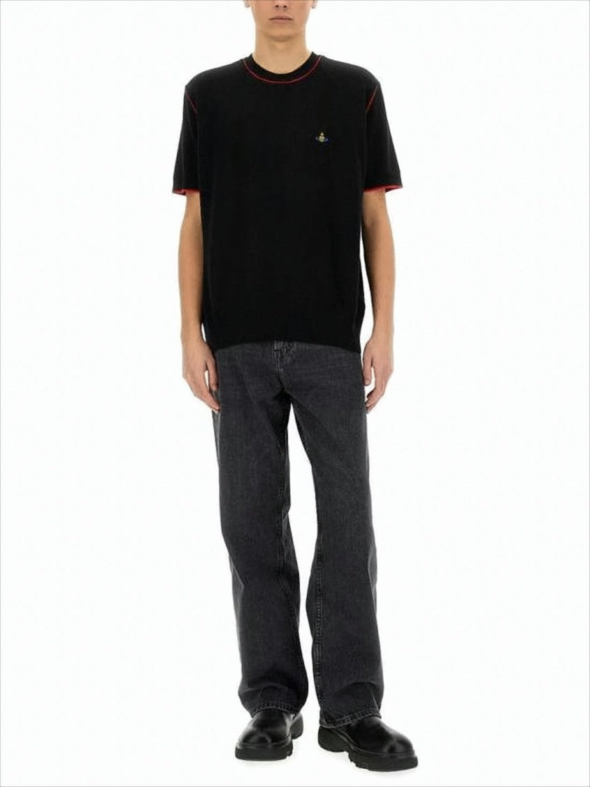 Vivienne Westwood Relaxed Fit Black Merino Wool And Cashmere Sweater