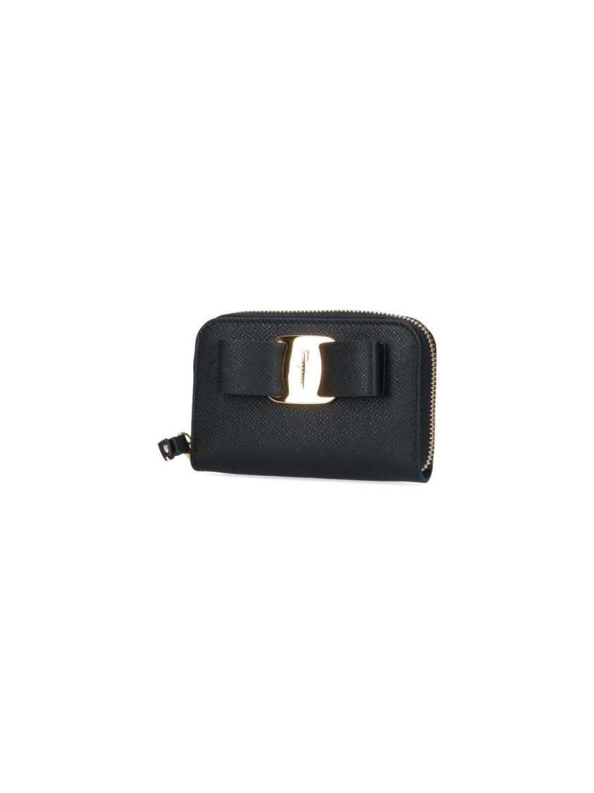 Ferragamo "Fiocco Vara" Card Holder – Black