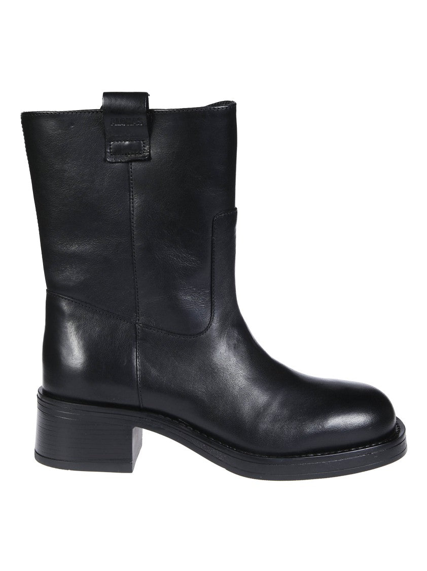 Alohas Rajan Minimalist Black Leather Boots