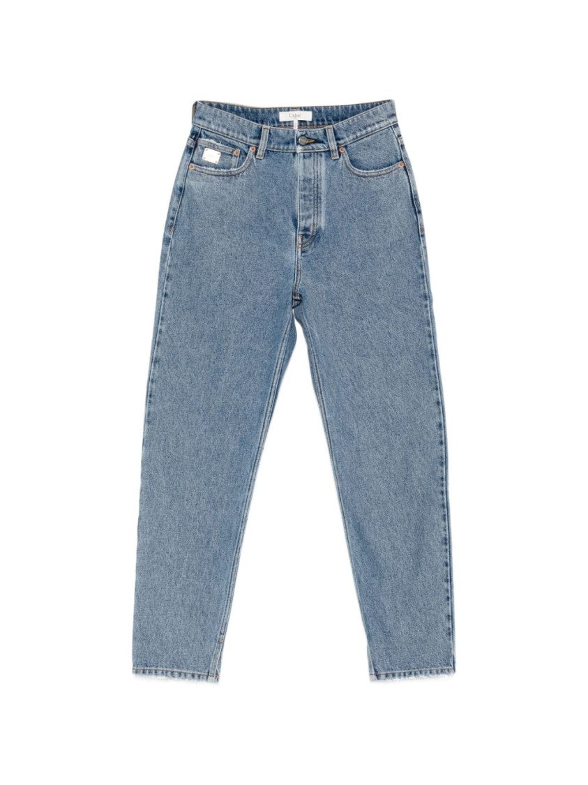 Chloé Straight-Leg Denim Jeans With High Waist