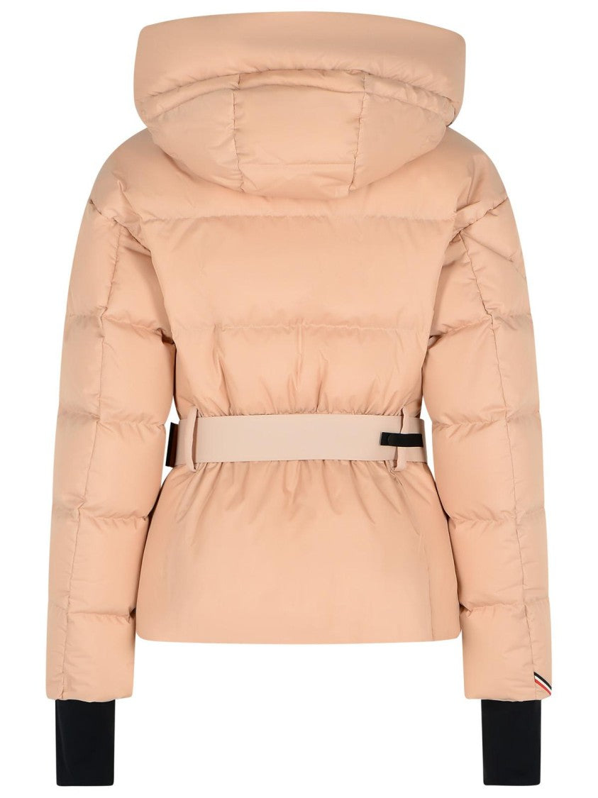 Moncler Grenoble 'Bouquetin' Pink Polyamide Hooded Ski Down Jacket