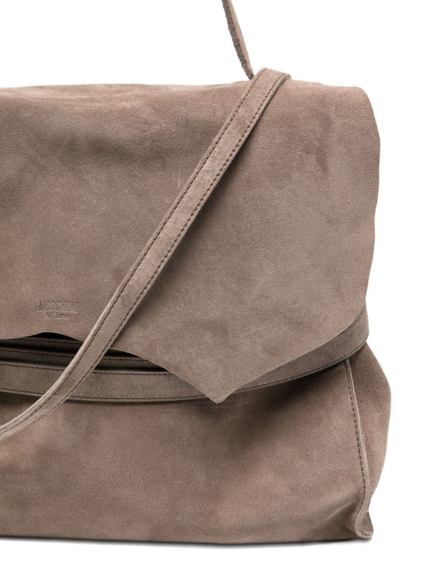 Moschino Beige Silk And Nylon Top Bag