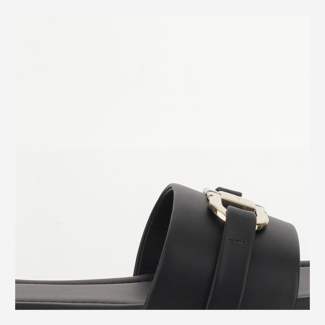 Salvatore Ferragamo Leather Flat Sandals With Logo