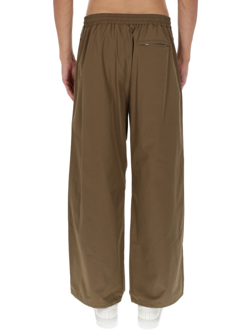 A.P.C. Brown Wide-Leg Elastic Pants