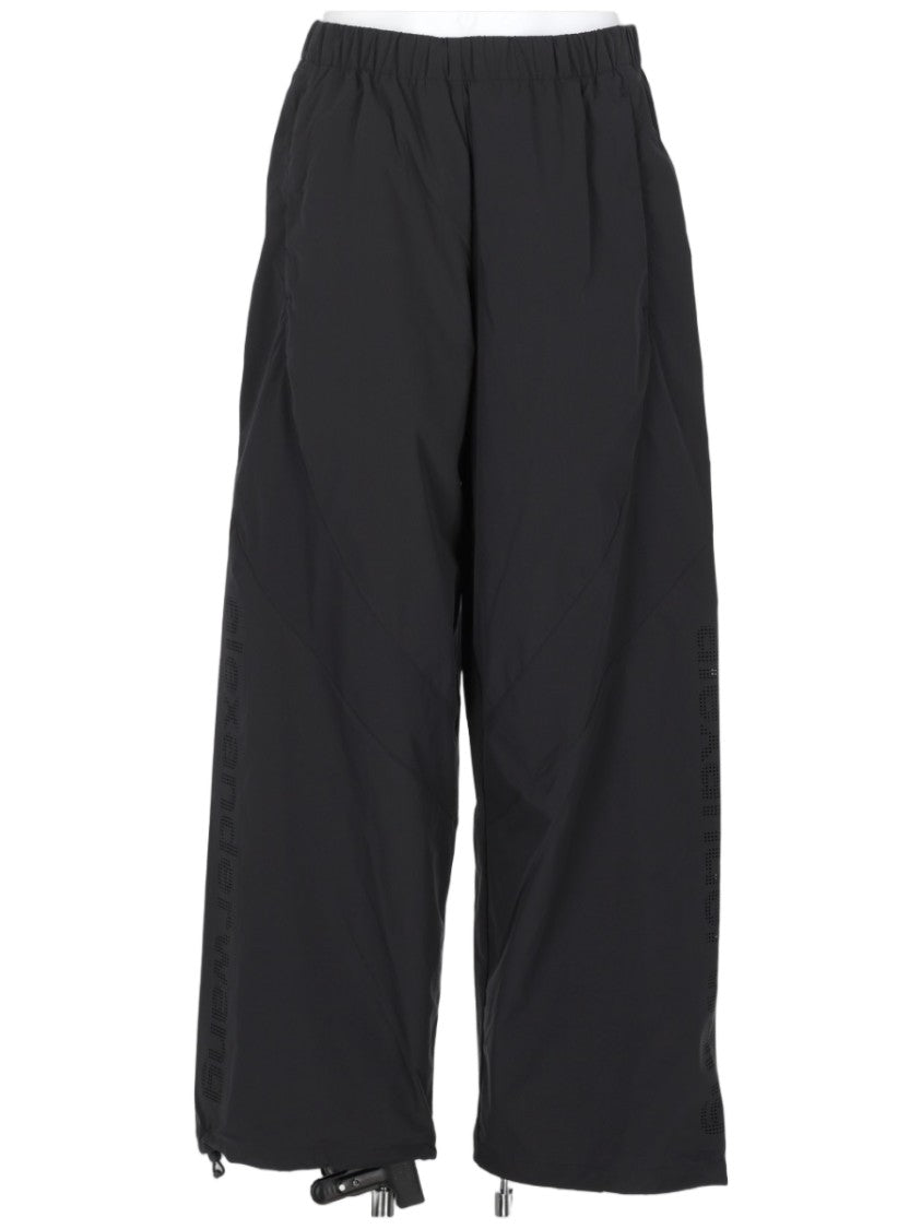 Alexander Wang Wide-Leg Cropped Pants With Tonal Logo Detailing