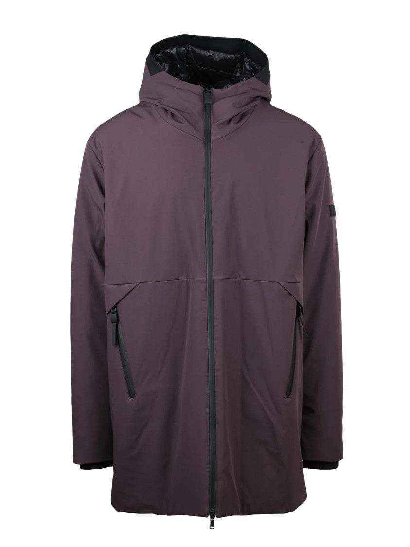 Peuterey Purple Lich Hooded Padded Coat