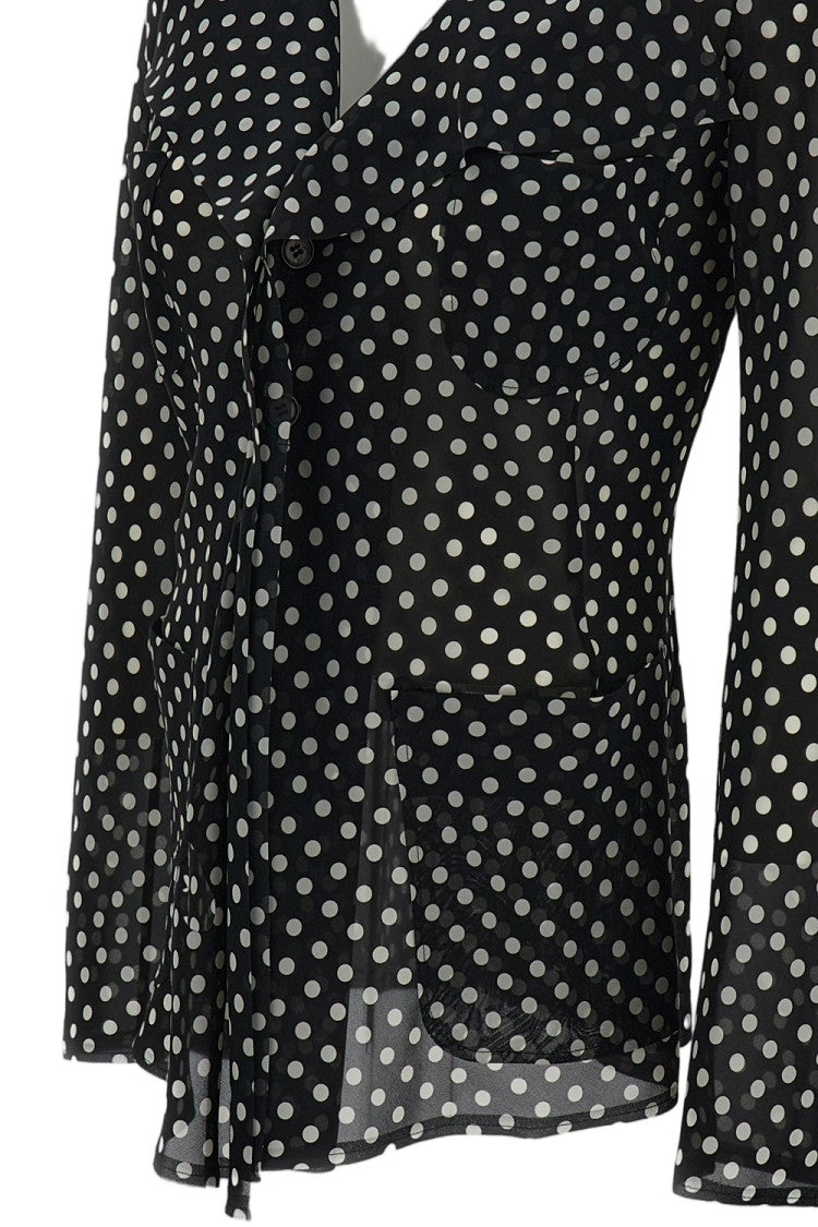 Junya Watanabe Black Polka Dot Unlined Slim Blazer