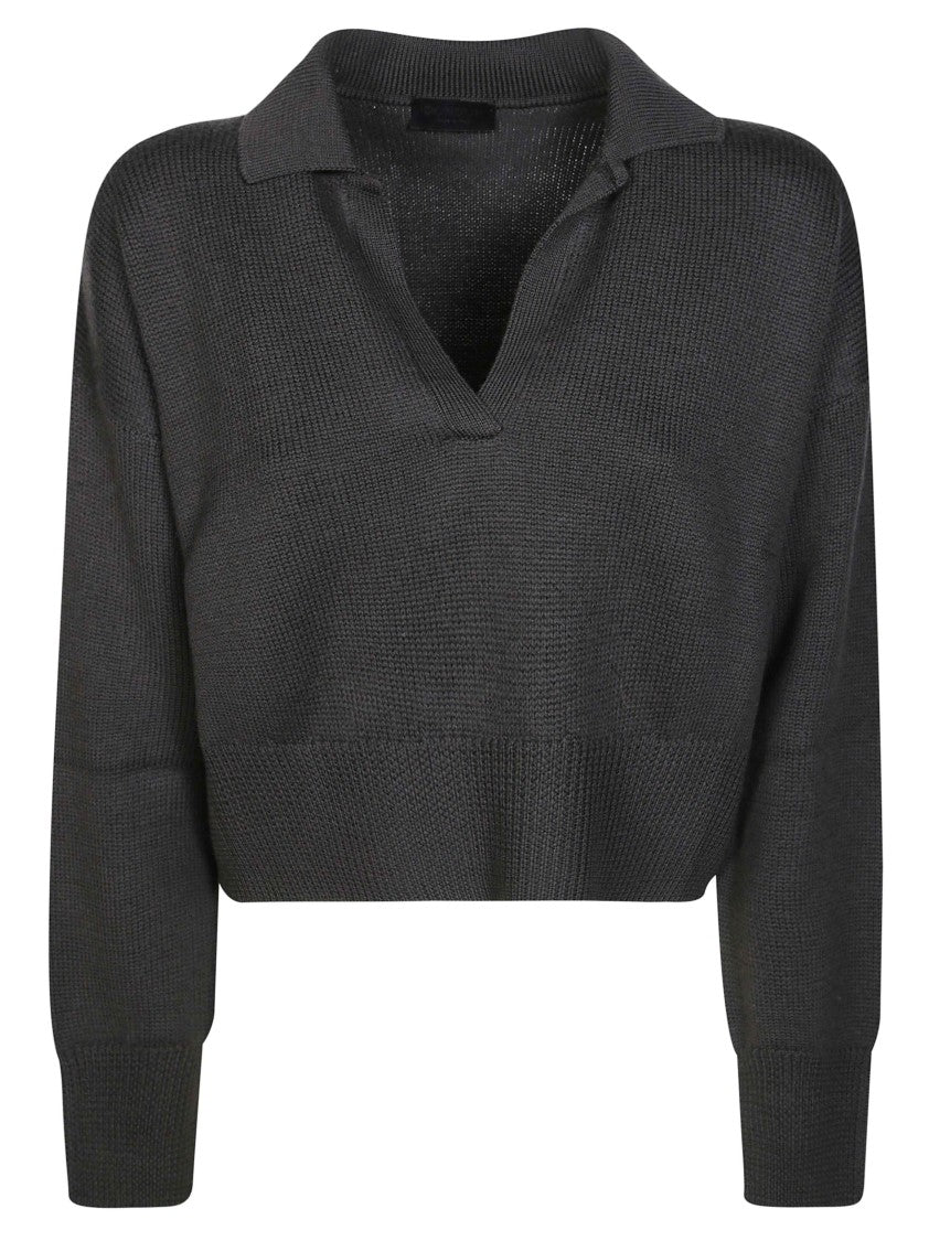 Dondup Textured Knit Wool Polo Shirt