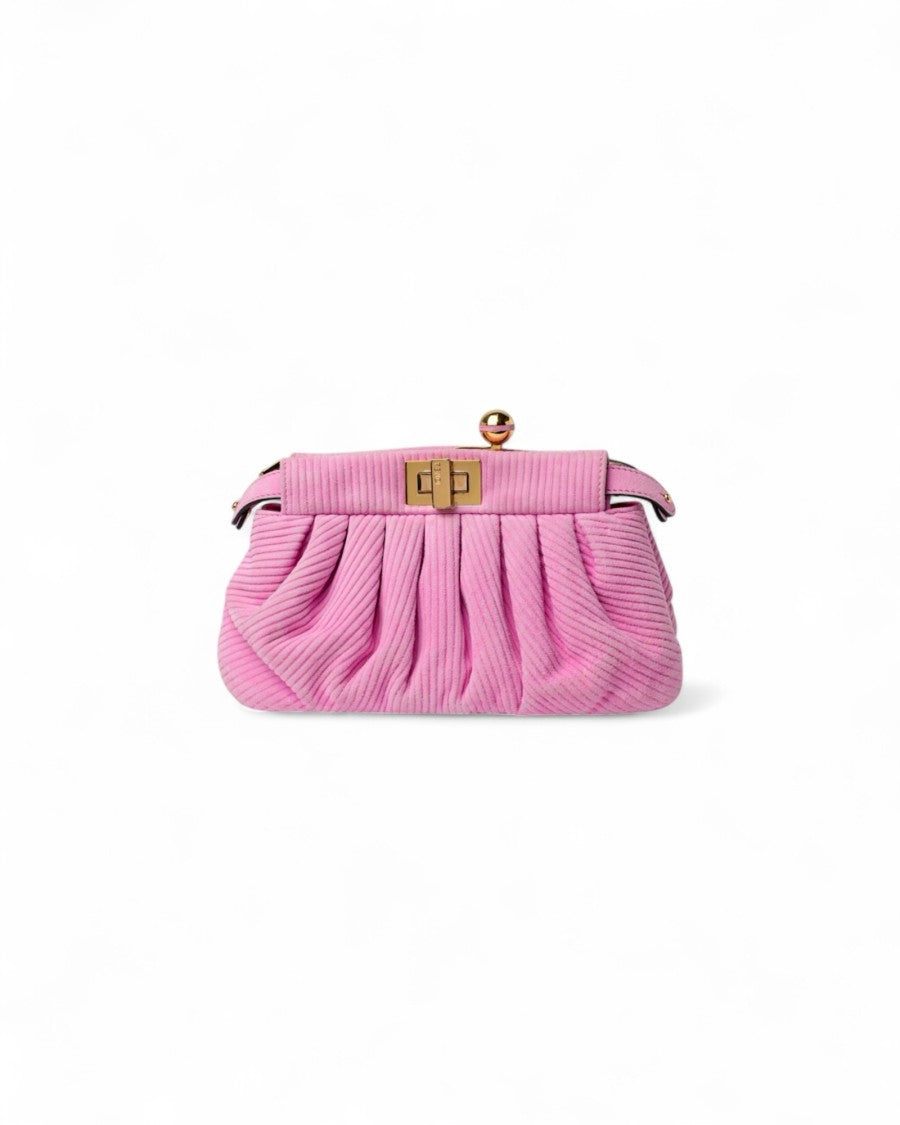 Fendi Peekaboo Lollipop Small Velvet Pink