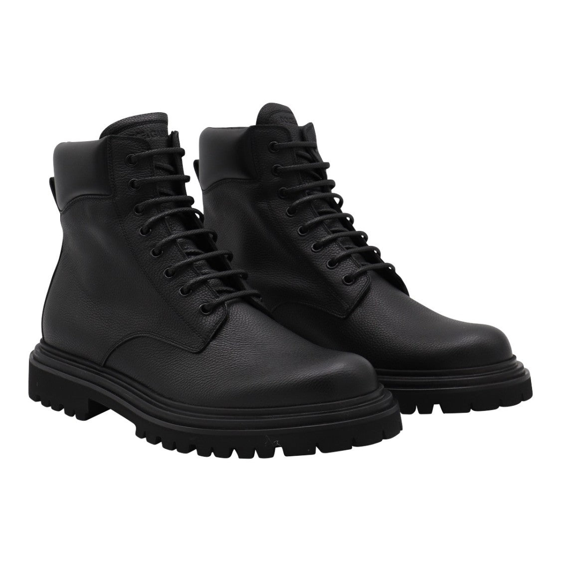 Dolce & Gabbana High-Top Lace-Up Boots With Rugged Sole