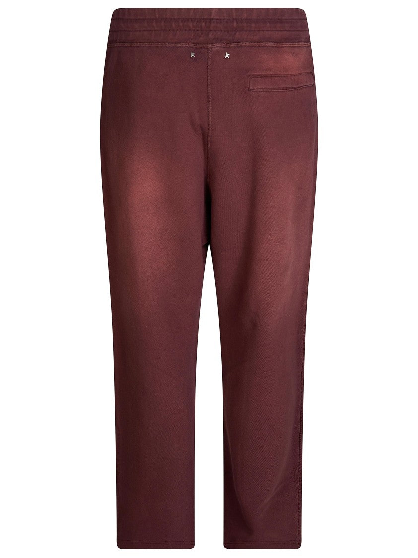 Golden Goose Relaxed-Fit Burgundy Sweatpants