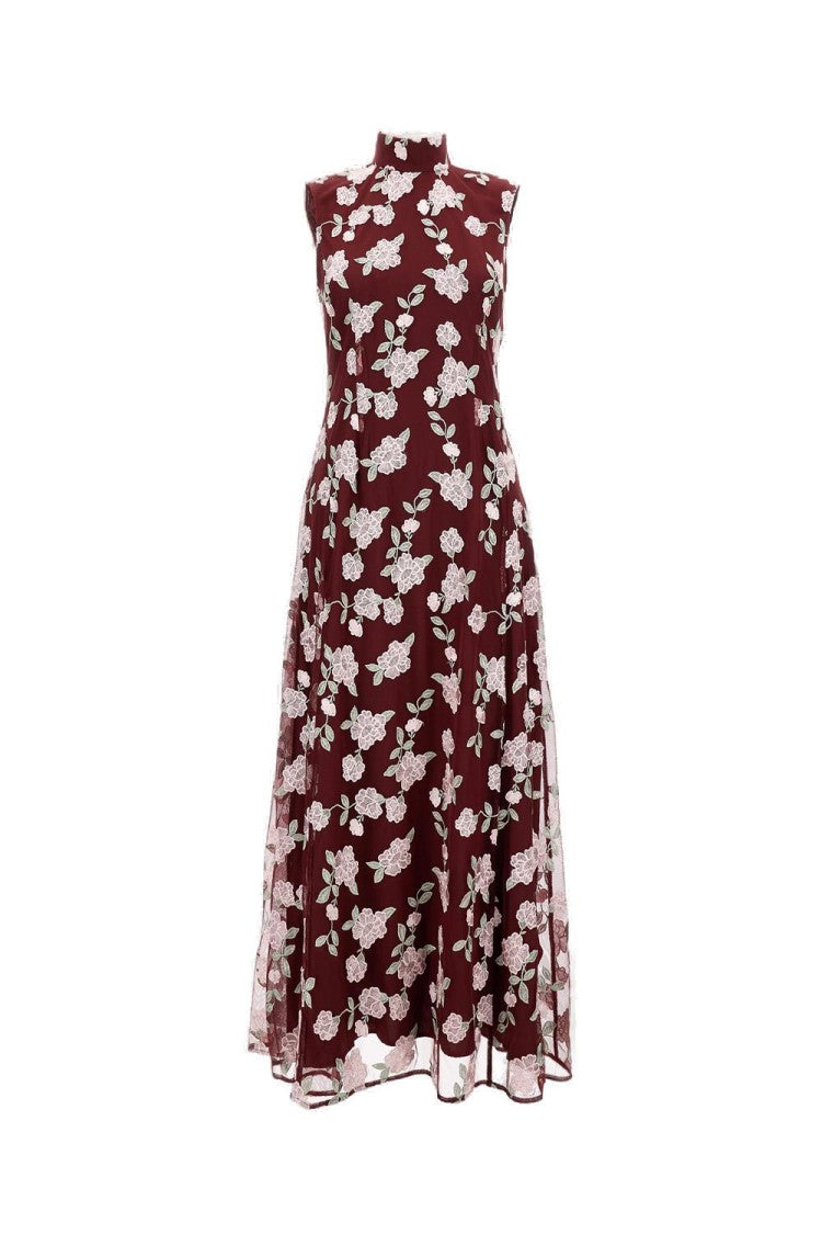 Rotate Birger Christensen High-Neck Sleeveless Maxi Dress