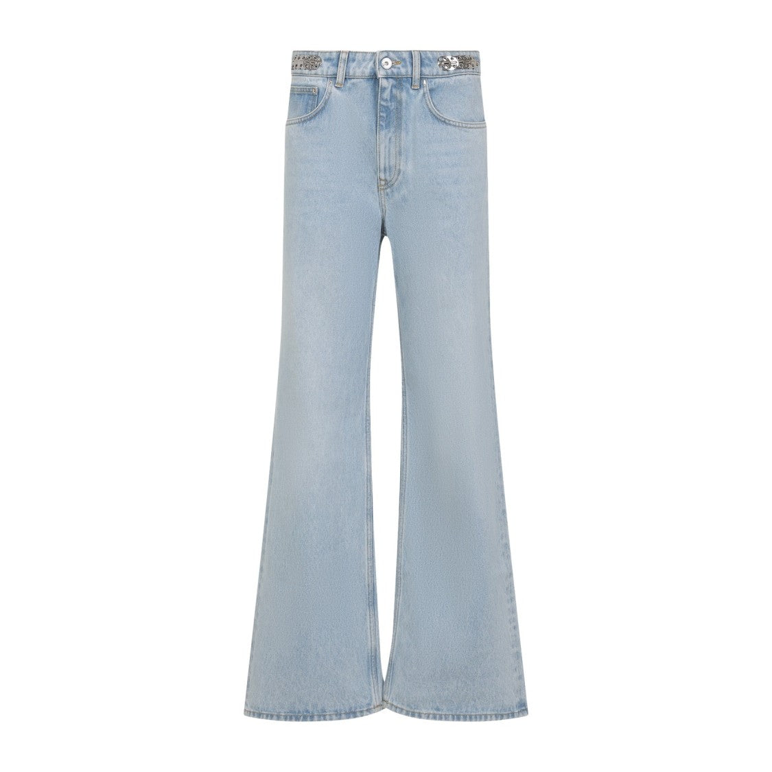 Rabanne Flared High-Waisted Blue Denim Jeans