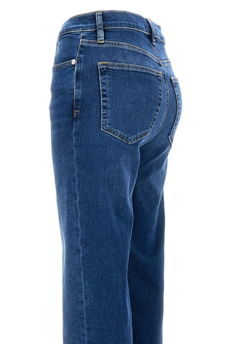 Frame High-Waisted Slim Fit Straight Jeans With Five-Pocket Design