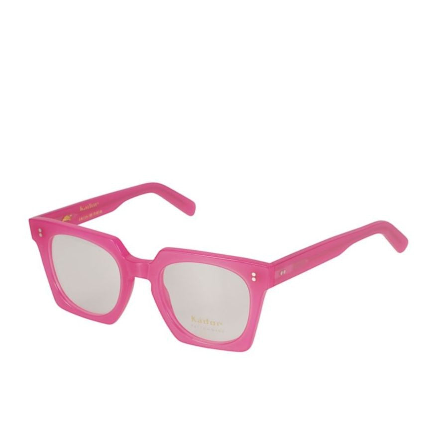 Kador Maya Oversized Square Frame Sunglasses With Pink Translucent Finish
