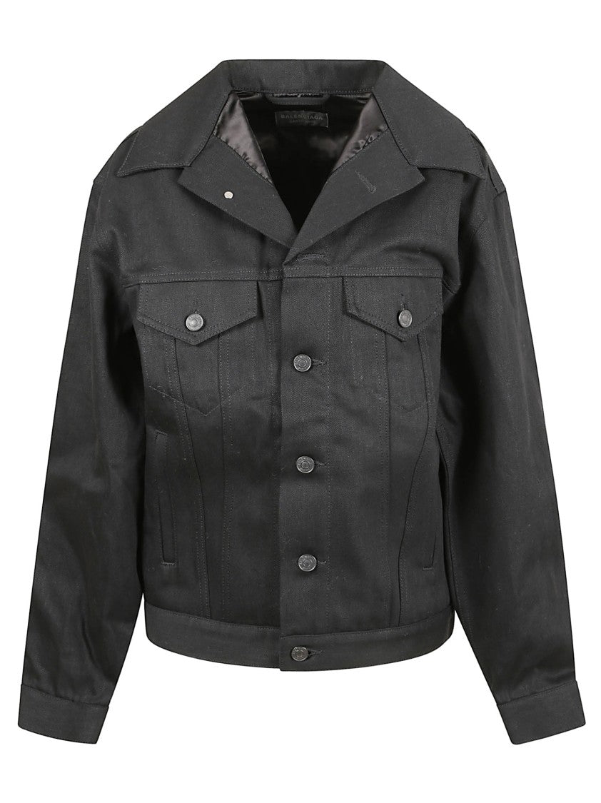 Balenciaga Structured Cotton Jacket With Metal Buttons