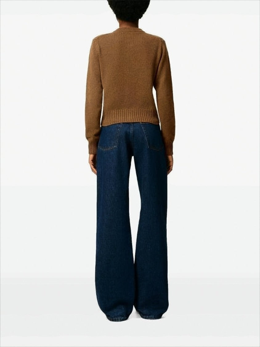 Ami Cropped Cashmere Blend Cardigan With Button-Down Front