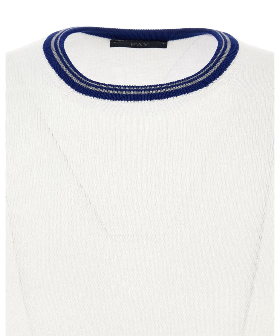 Fay Minimalist Long-Sleeve Pullover Sweater