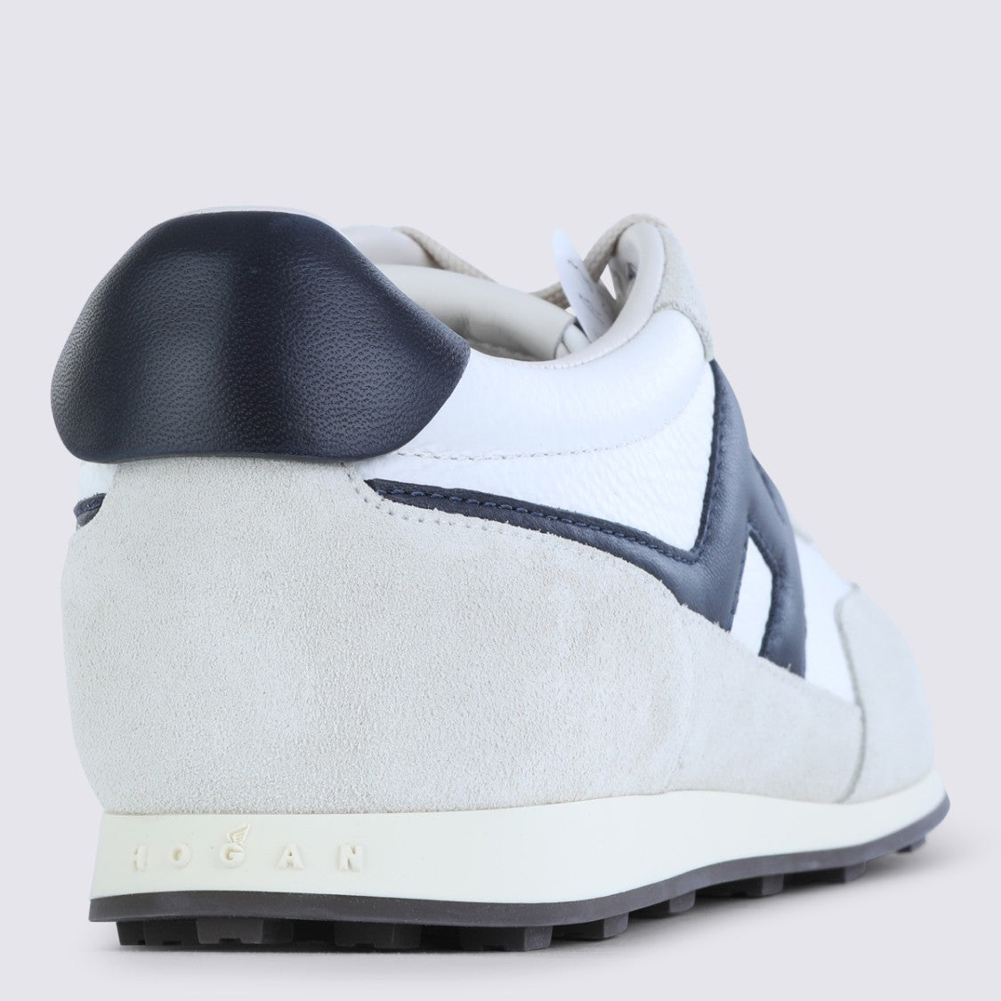 Hogan White And Black Leather Sneakers