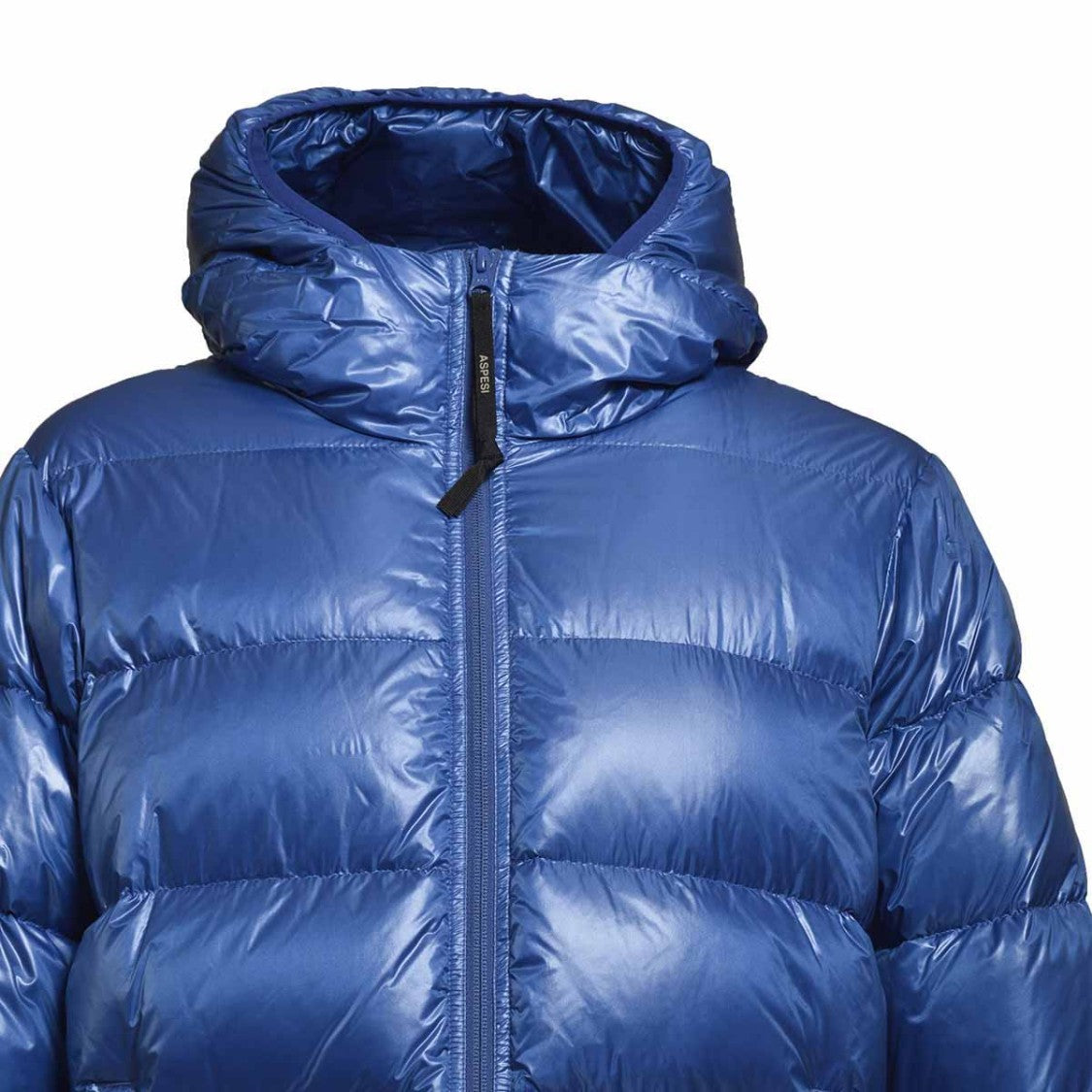 Aspesi Budd Puffer Jacket In Shiny Light Blue Fabric