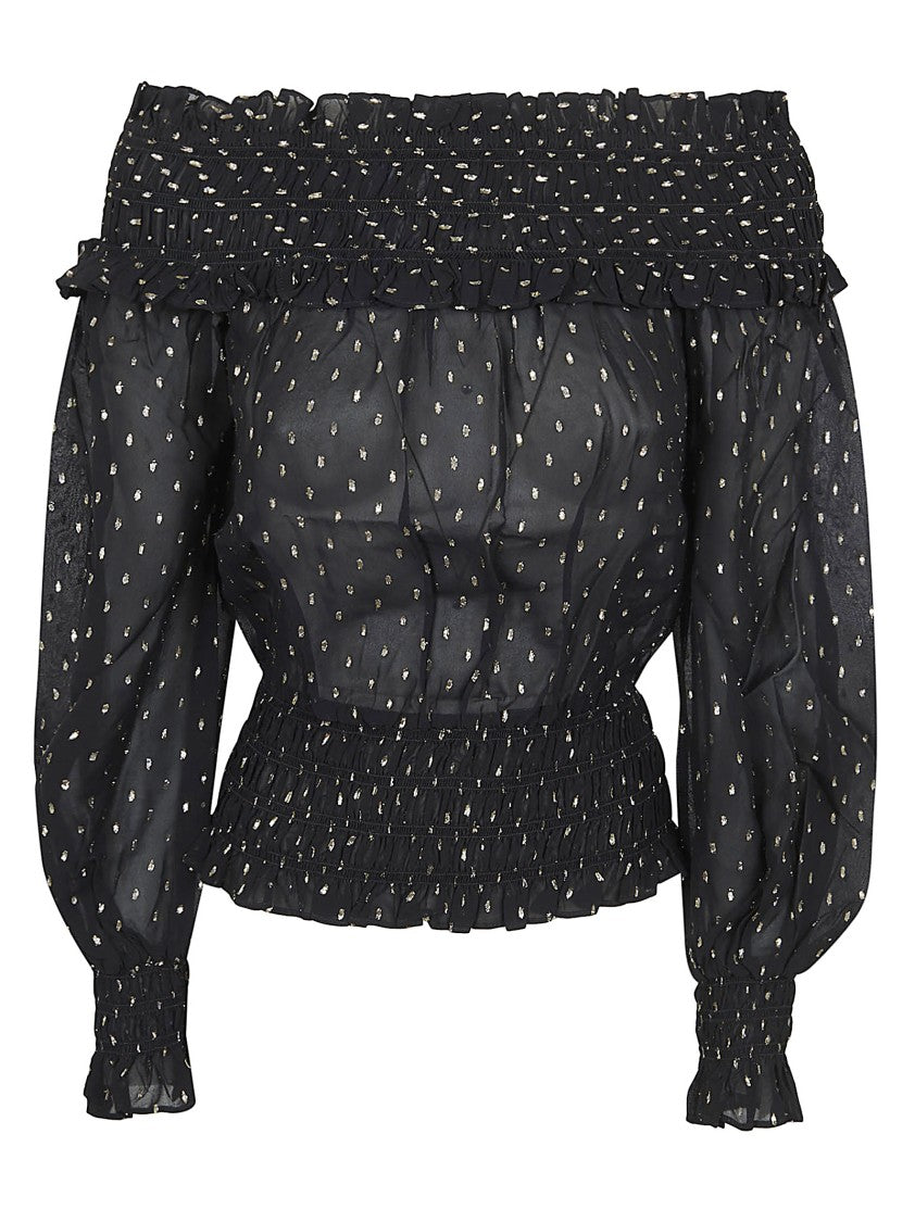 Self-Portrait Off-The-Shoulder Top With Dramatic Ruffles