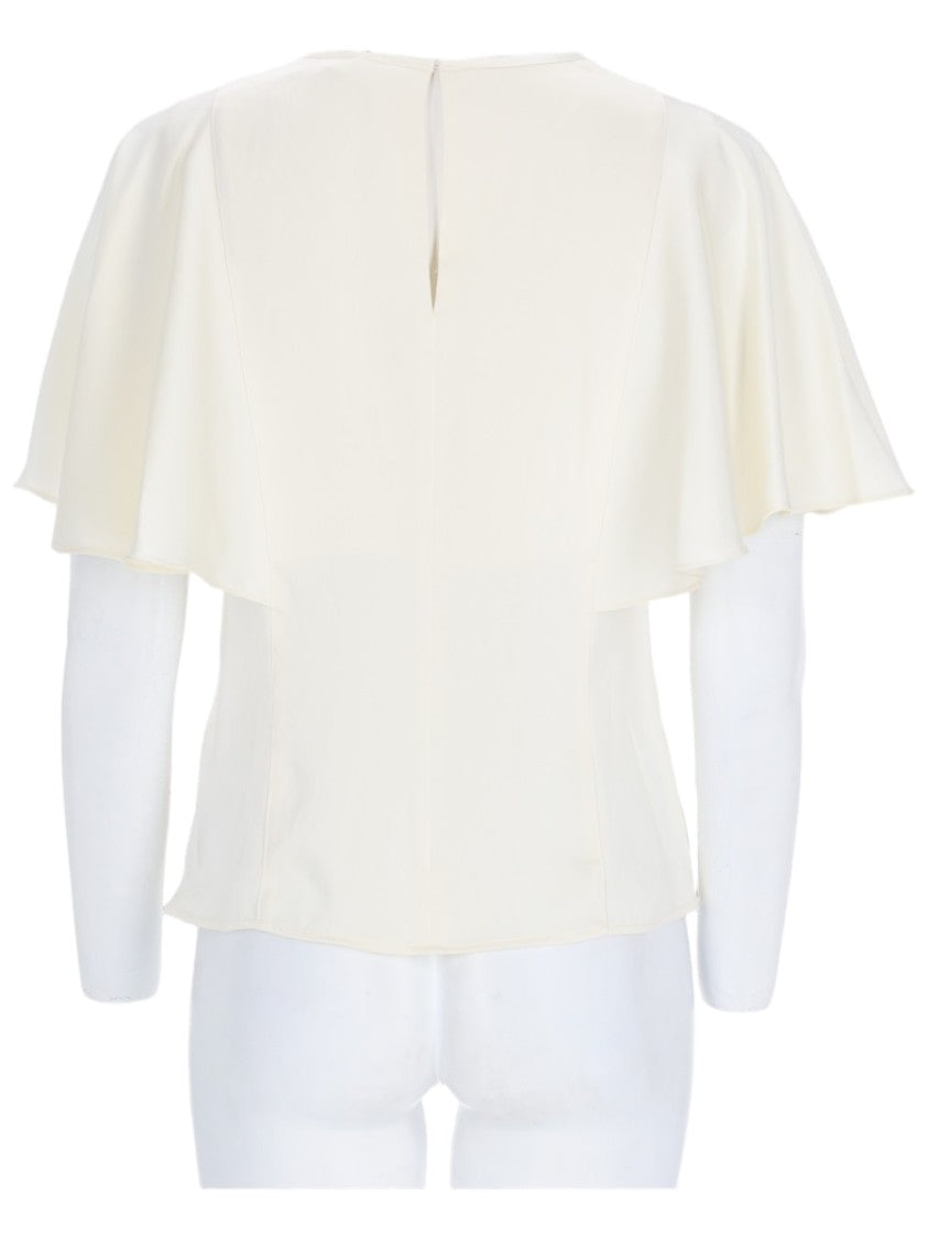 Michael Michael Kors Satin Cape-Style Sleeves Polyester Blouse