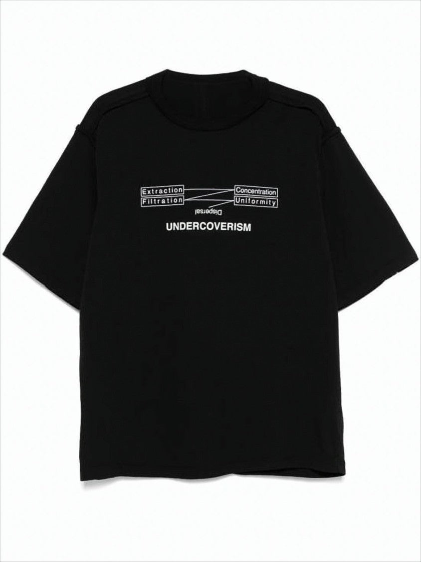 Undercover Boxy Black Short-Sleeve T-Shirt With Graphic Print