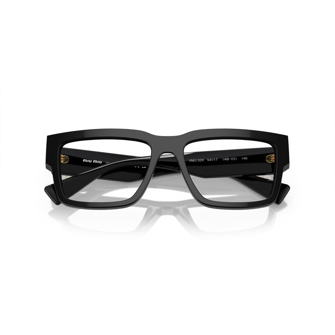 Miu Miu 0Mu 02Xv Oversized Rectangular Acetate Sunglasses With Gold-Tone Accents