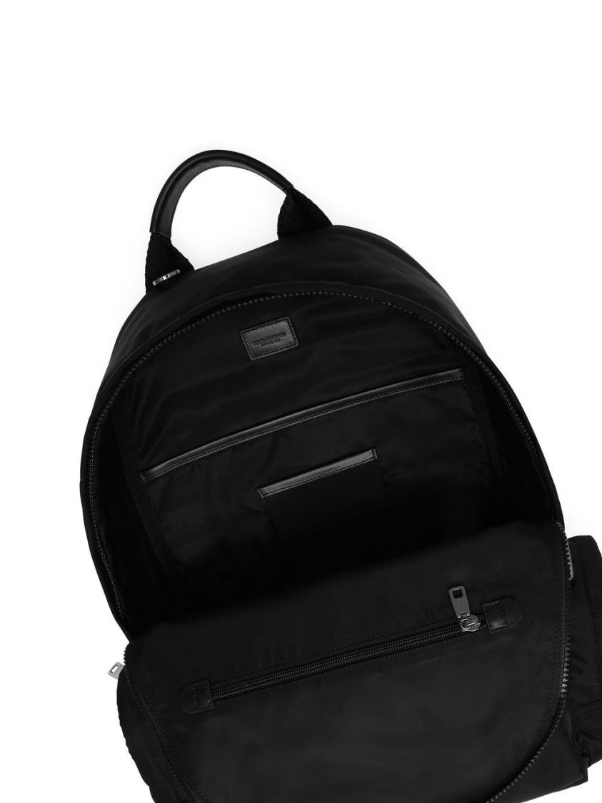 Dolce & Gabbana Logo-Print Black Backpack With Functional Design