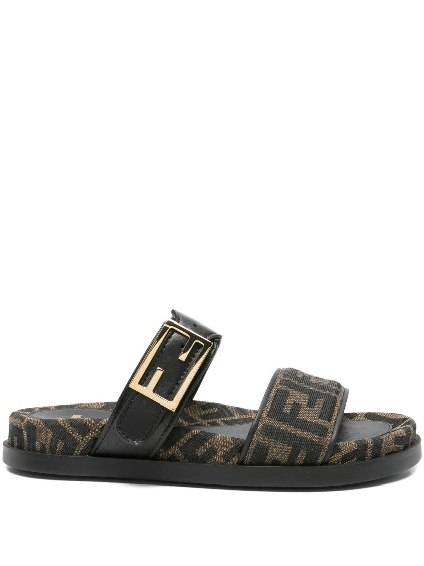 Fendi Feel Nappa Leather Sandals