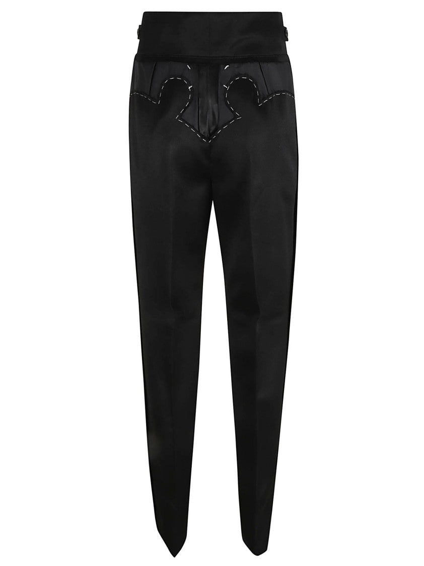 Maison Margiela Tailored Black Trousers With High Waist