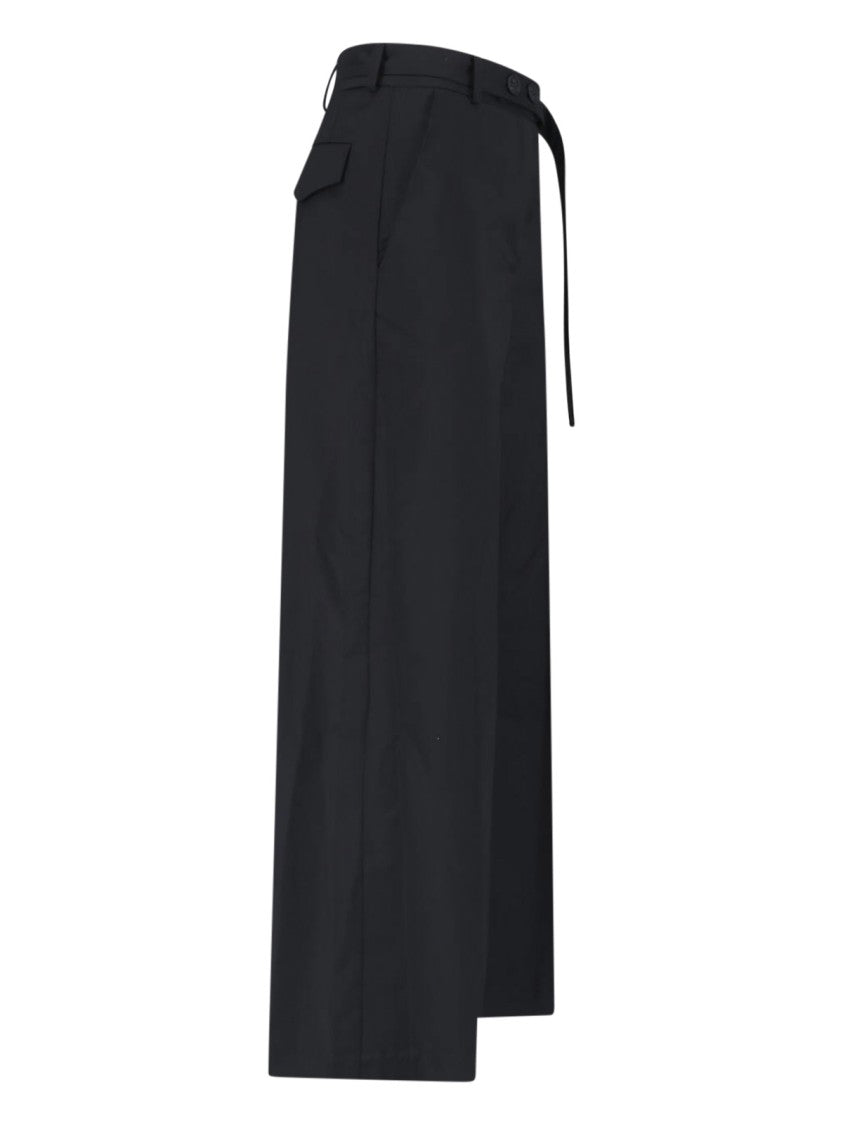 Eudon Choi Black High-Waisted Tailored Virgin Trousers
