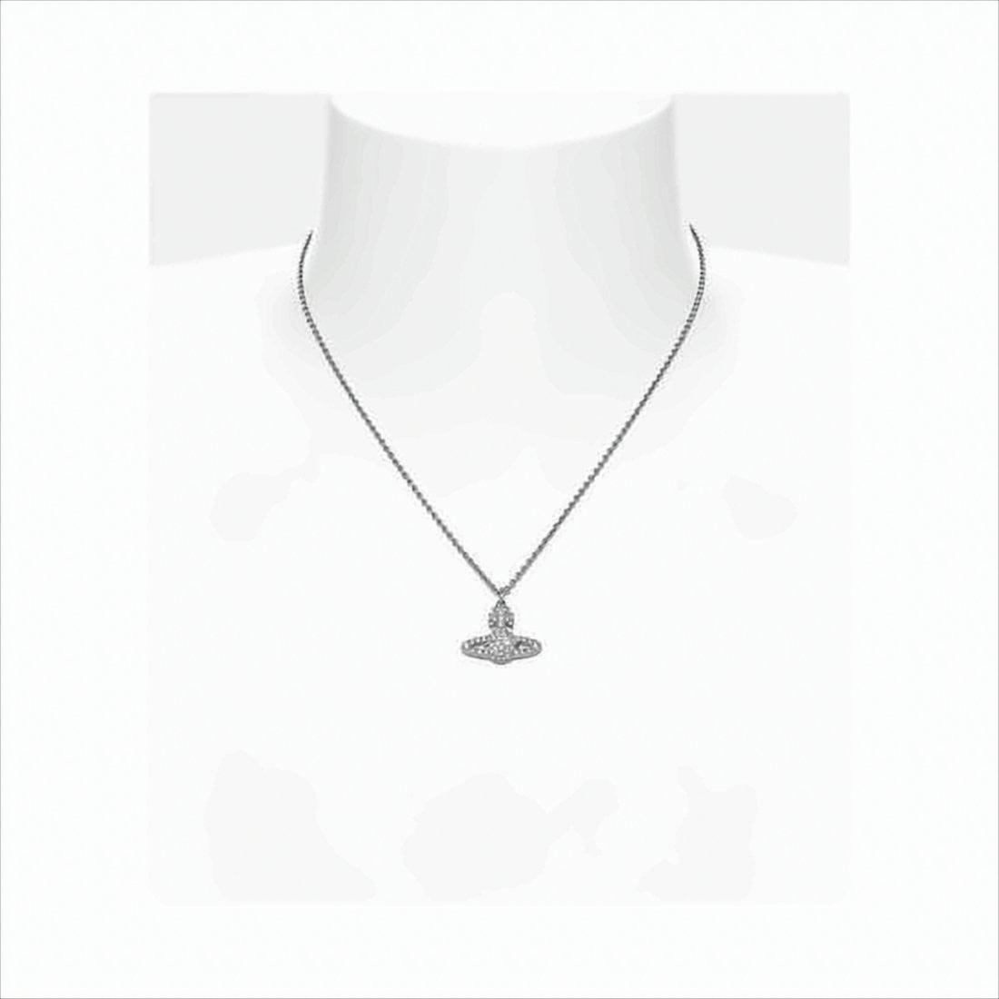 Vivienne Westwood Silver Pendant Necklace With Orb And Cross Design