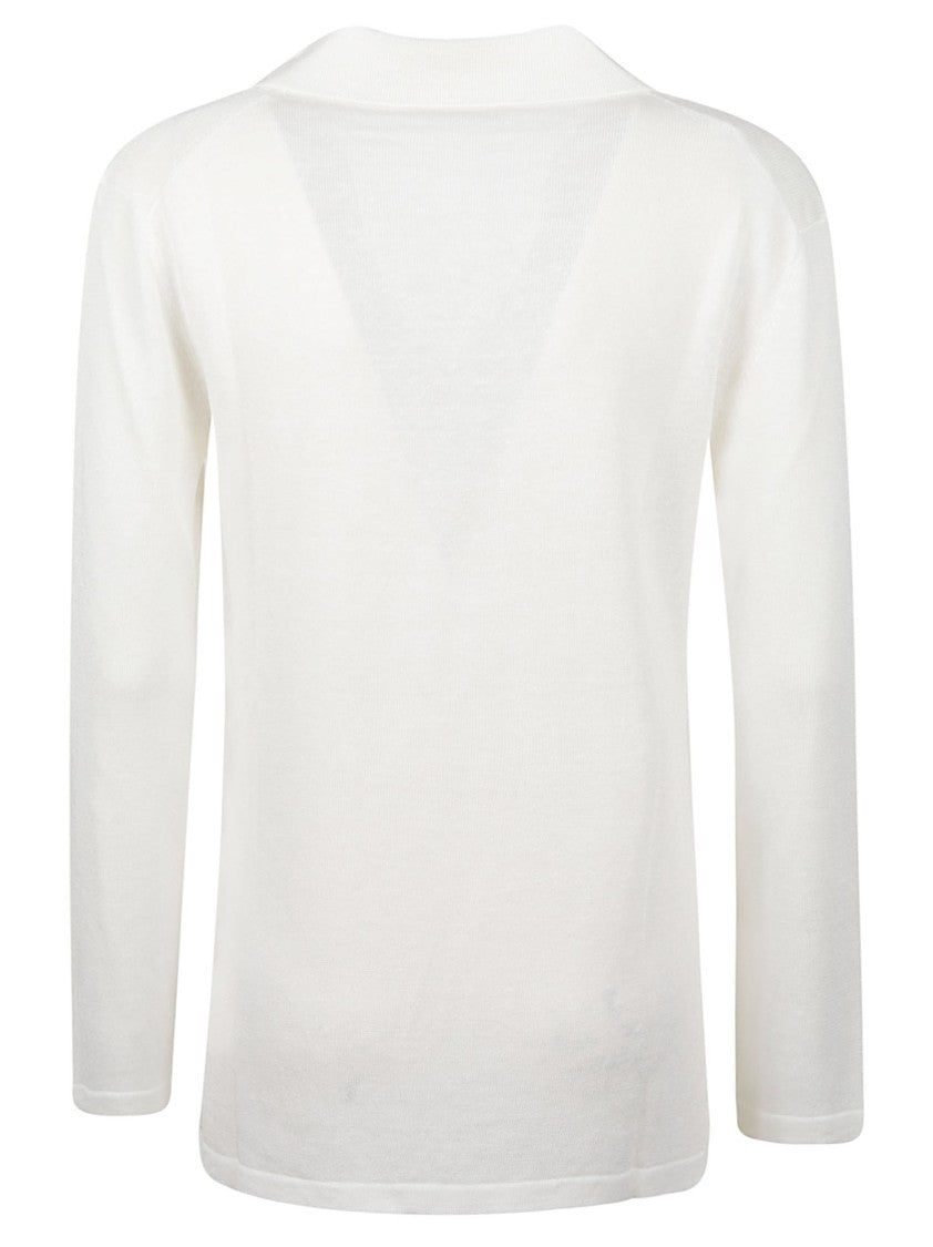 P.A.R.O.S.H. Babygirl V Neck Linen Blend Sweater
