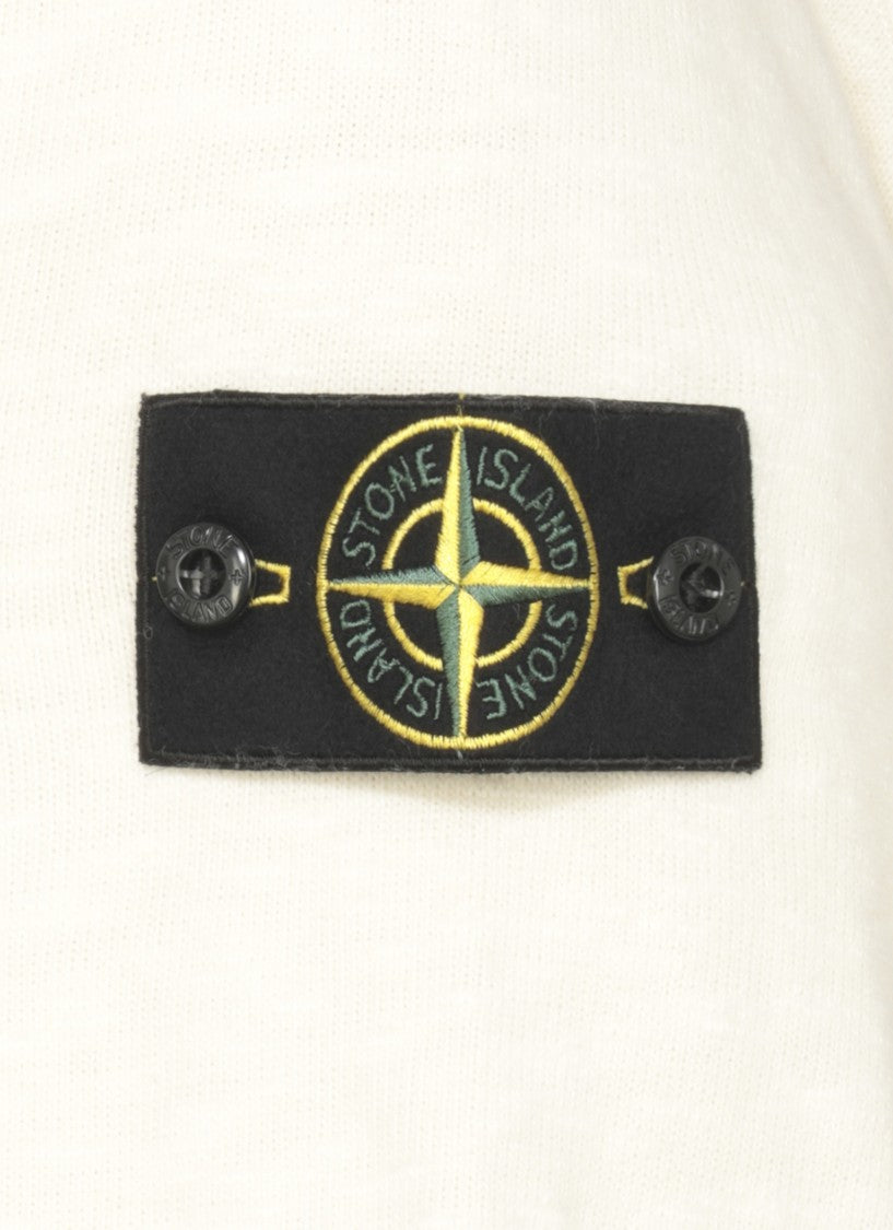 Stone Island Ivory Cotton Sweatshirt
