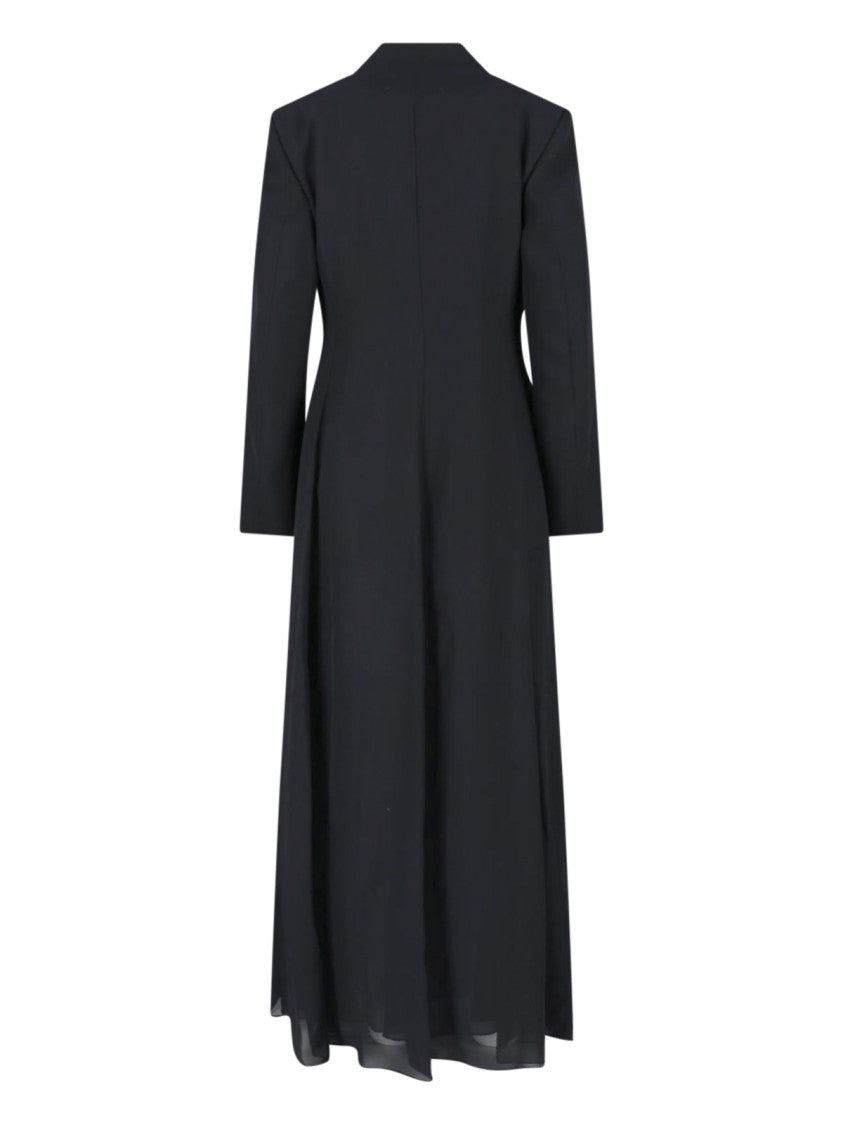 Maison Margiela Black Maxi Tailored Double-Breasted Dress