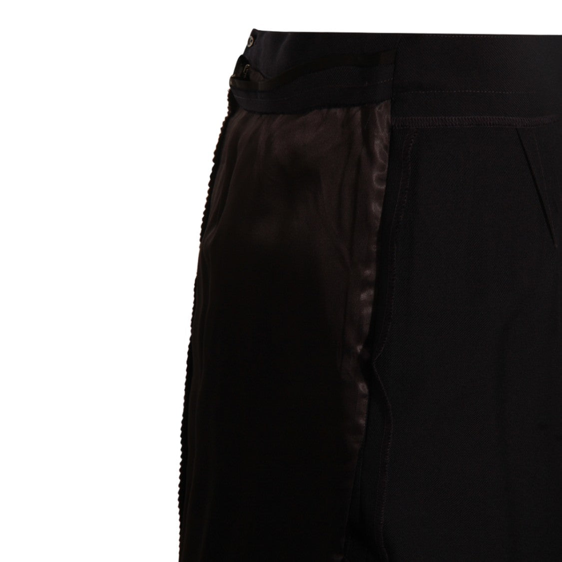 Maison Margiela Knee-Length Black Skirt With Contrasting Satin Back