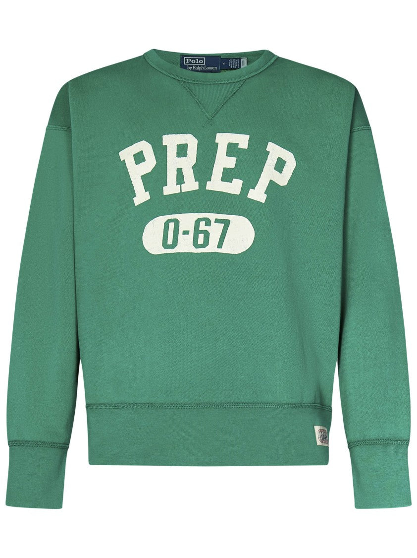 Polo Ralph Lauren Vintage Green Sweatshirt With Contrasting Print