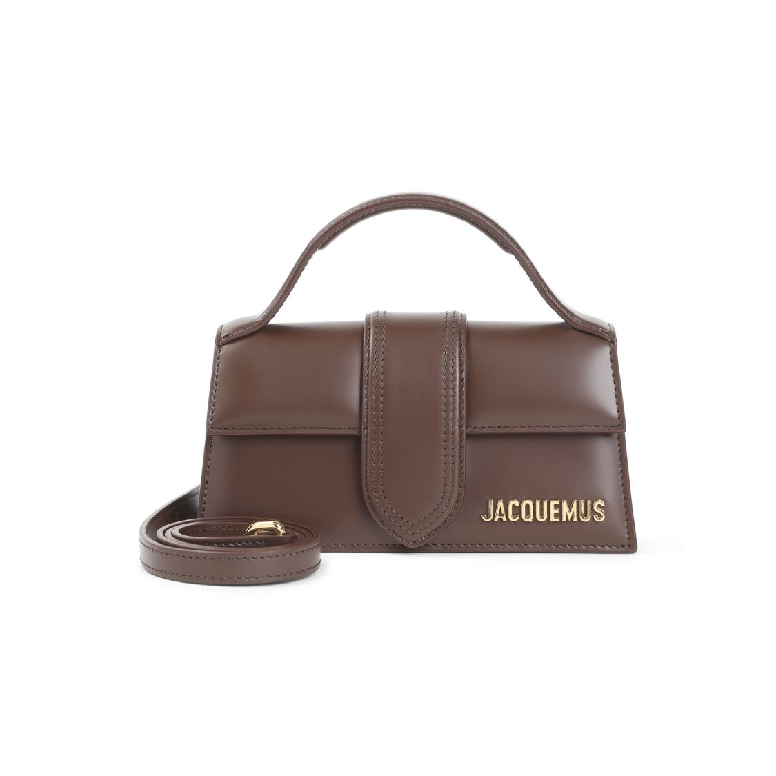 Jacquemus Structured Brown Leather Handbag
